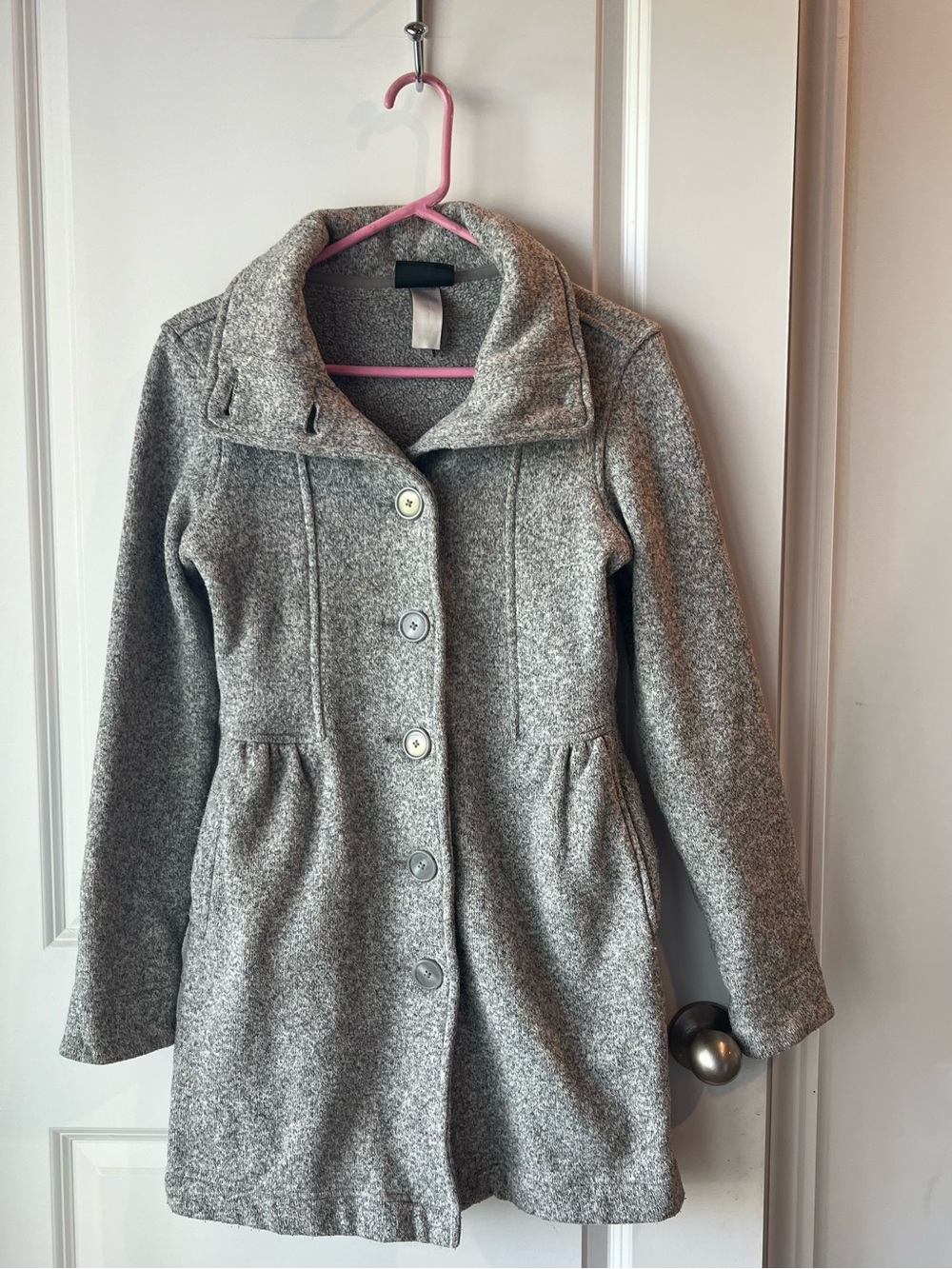 Patagonia Better Sweater Gray Wool-Blend Button Coat. Small
